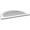 Ekena Millwork Round Top Surface Mount PVC Gable Vent: Non-Functional, w/ 3-1/2"W x 1"P Standard Frame, 36"W x 26"H GVPRT36X2601SN - alternate 4